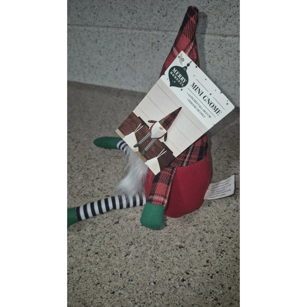 Merry Moments 16" Mini Gnome Weighted Doll Holiday Christmas Theme NWT - Picture 3 of 5